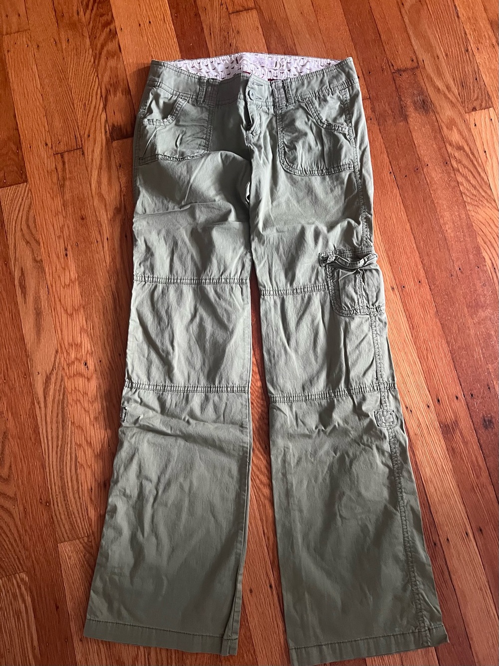 Vintage Hollister Utility Cargo Pants Size 1 Olive/Army Green Y2K